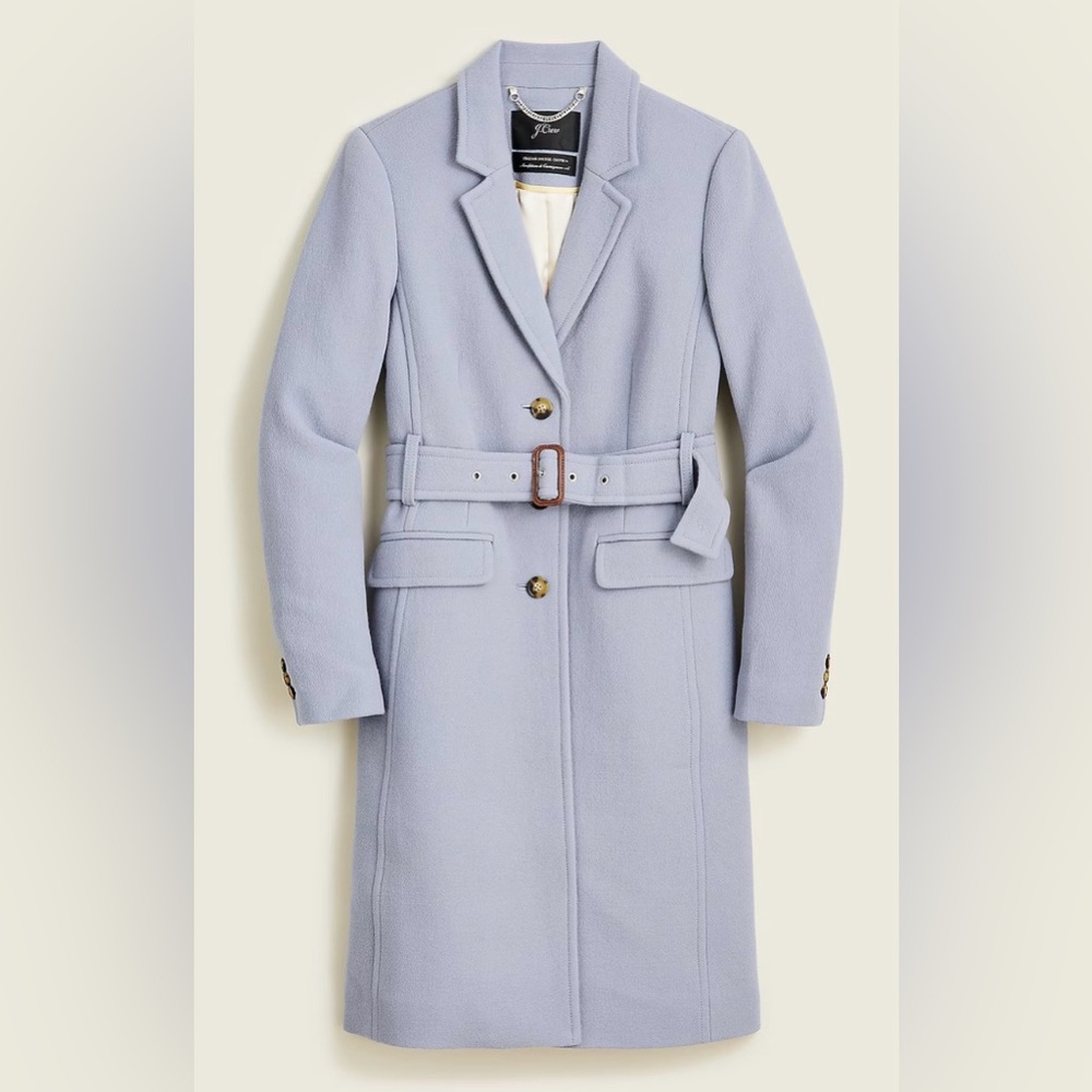 J.Crew belted lady day topcoat